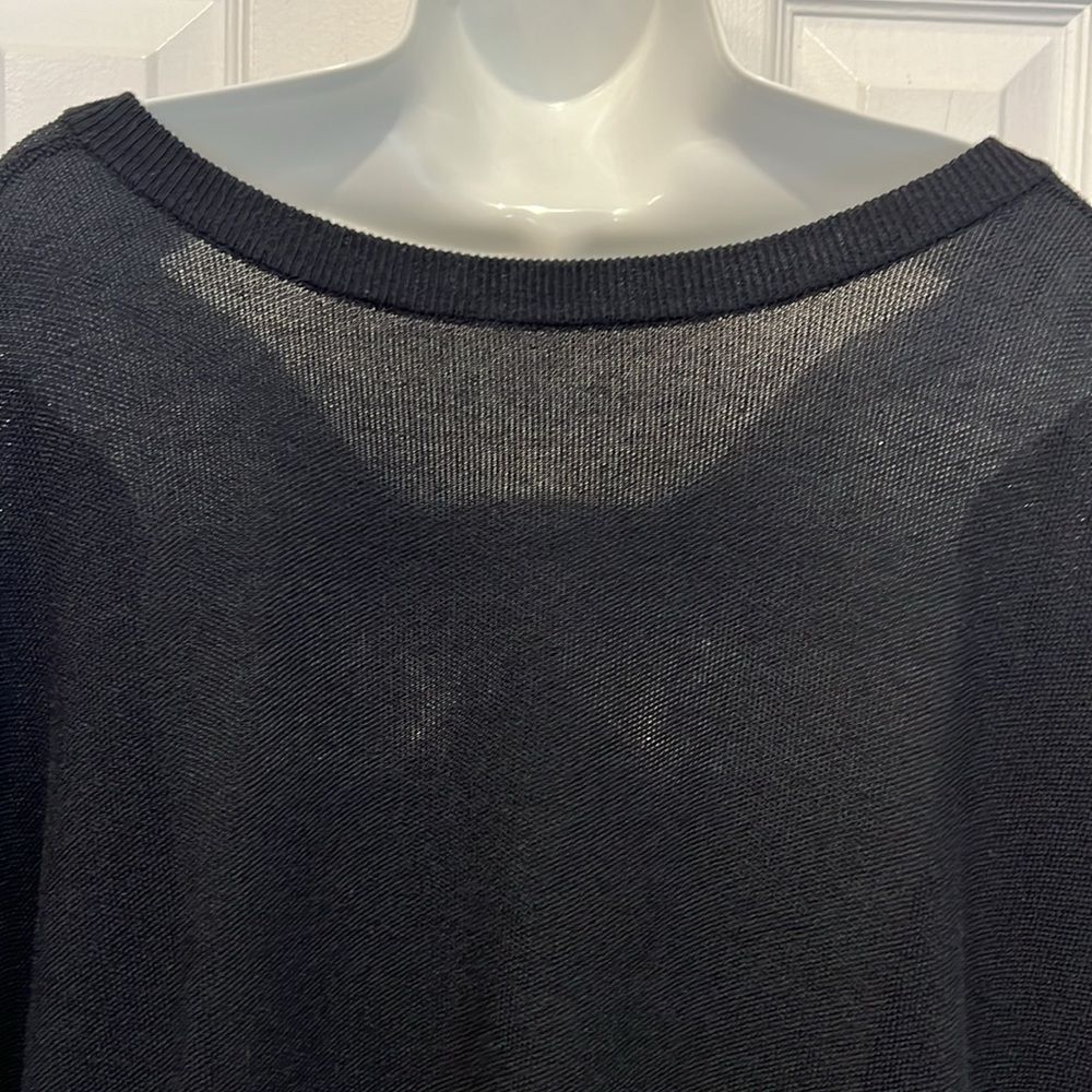 Dark Navy Blue Cap Sleeve Button Up Cardigan Size 3X - Picture 10 of 13